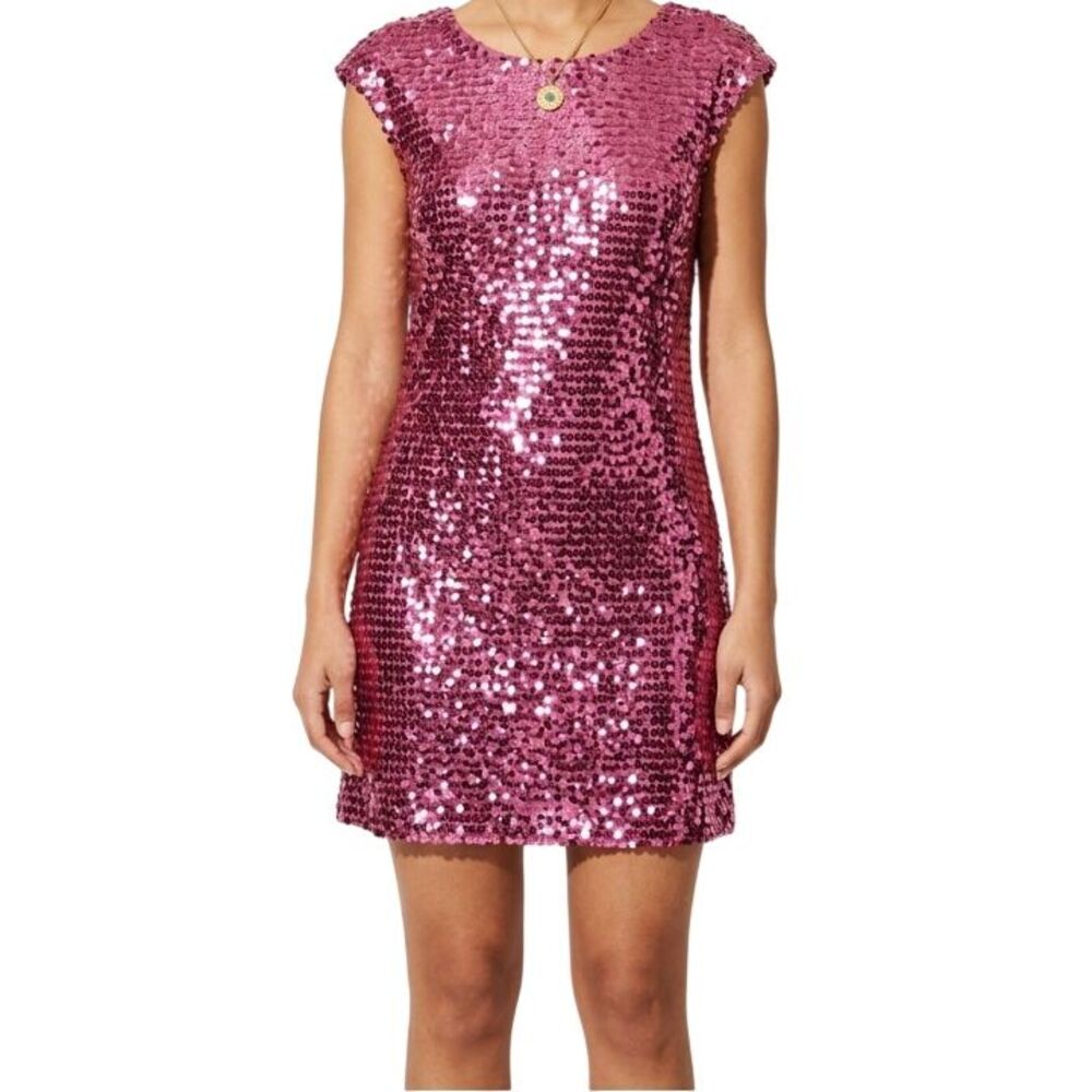 Isaac Mizrahi for Target Pink Sequin Cocktail Dress | A-Line Dress | Size M